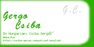 gergo csiba business card